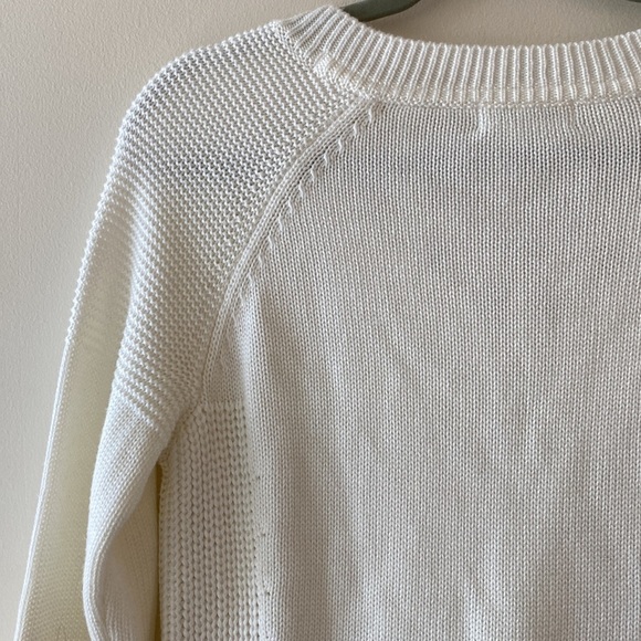 Calvin Klein Ivory Lace Up Sweater - Picture 10 of 13